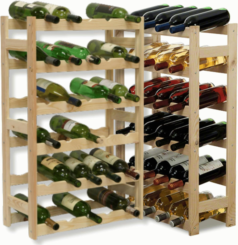 MODO24 Weinregal, Holz, unbehandelt, 53 x 25 x 86 cm,
