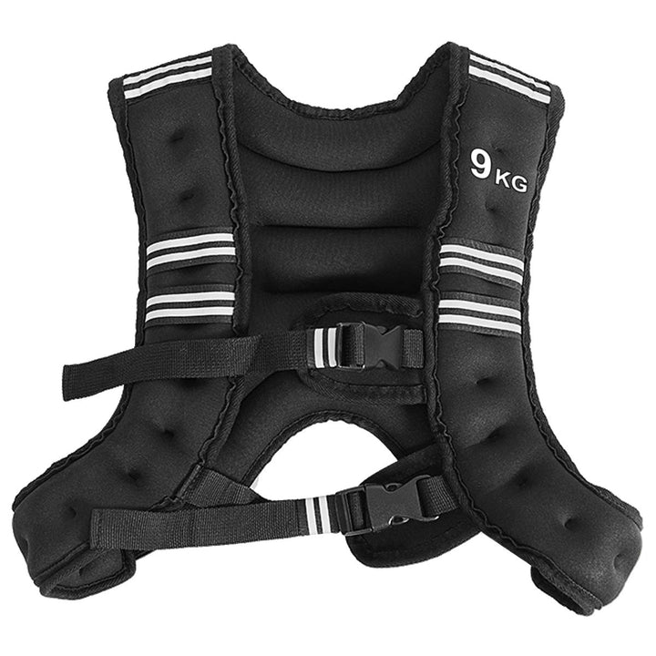 GYMAX Gewichtsweste 5 kg 9 kg Trainingsweste Fitnessweste mit Reflektierende Streifen Weight Vest La