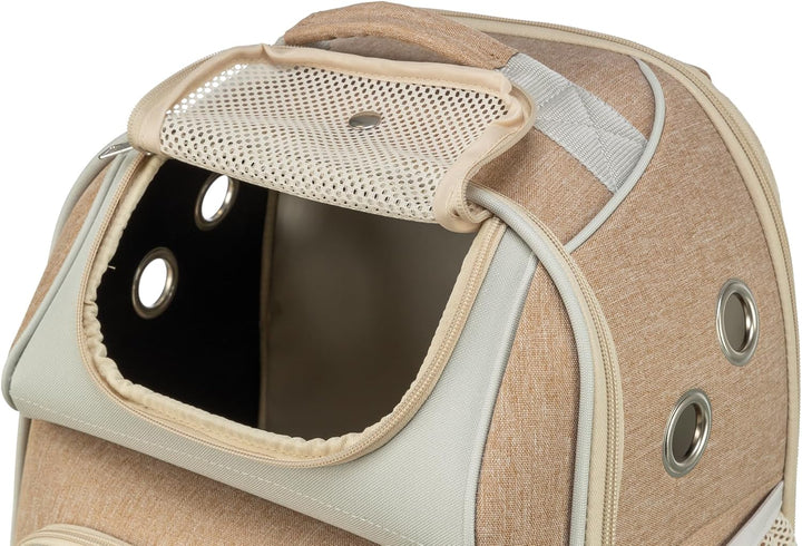 TRIXIE Hunde-Rucksack Willow - Hunderucksack bis 7kg - Rucksack für Hunde, integrierte Kurzleine und