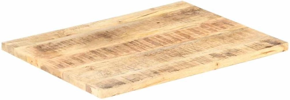 vidaXL Mangoholz Massiv Tischplatte Massivholzplatte Holzplatte Ersatztischplatte Holz Platte für Es