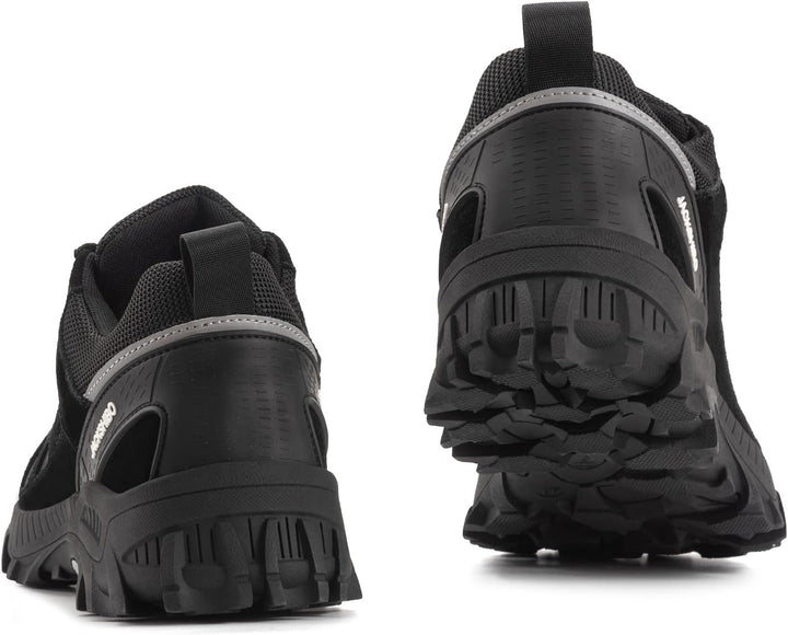 JACKSHIBO Wanderschuhe Herren Damen Trekkingschuhe Wanderstiefel Outdoor Unisex 46 EU Schwarz, 46 EU