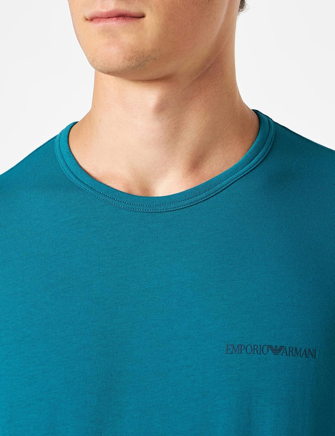 Emporio Armani Herren Shirt (2er Pack) S Marine/Topaz, S Marine/Topaz
