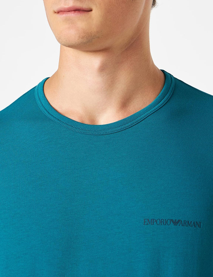 Emporio Armani Herren Shirt (2er Pack) S Marine/Topaz, S Marine/Topaz