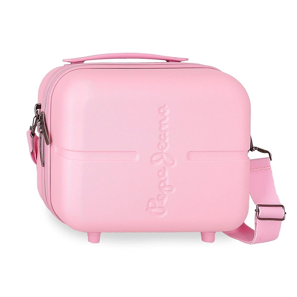 Pepe Jeans Highlight Kulturbeutel, anpassbar, mit Umhängetasche, Rosa, 29 x 21 x 15 cm, Harter ABS-K