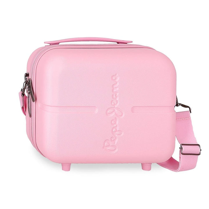 Pepe Jeans Highlight Kulturbeutel, anpassbar, mit Umhängetasche, Rosa, 29 x 21 x 15 cm, Harter ABS-K