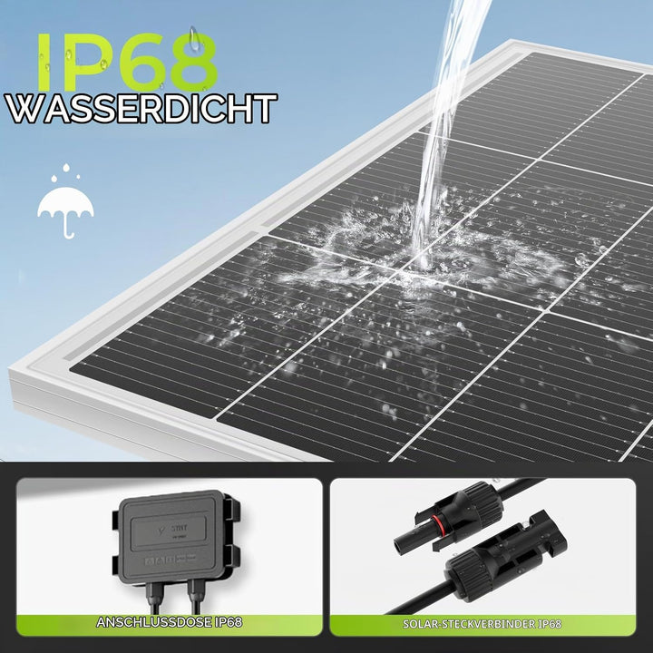 200Watt Solarpanel, N-Type 12 V 200 W Solarmodul,Hocheffiziente Monokristalline PV-Module, IP68-Wass
