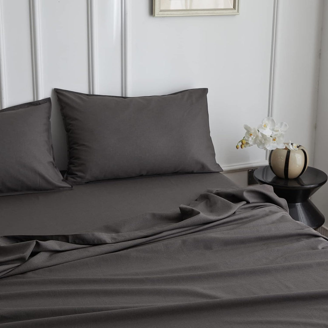 Simple&Opulence Leinen und Baumwollmischung Kissenbezüge Hotel Quality Pack von 2 Atmungsaktiver Kis