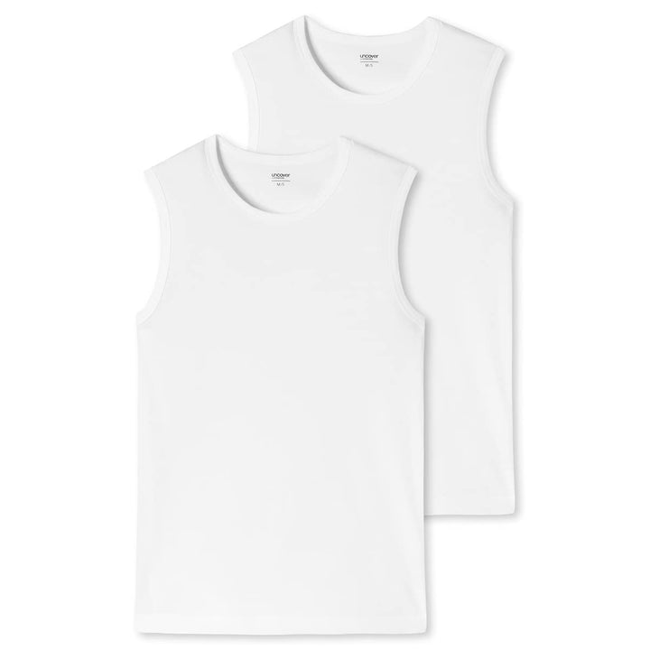 Uncover by Schiesser - Herren - Unterhemd/Tanktop - 2er Pack S Weiss, S Weiß