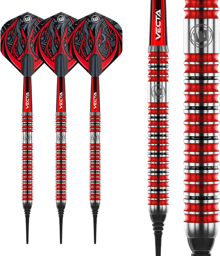 WINMAU Diablo Profi Softip Wolfram Dartpfeile mit Flüge und Stiele (Wellen) 20g Parallel, 20g Parall