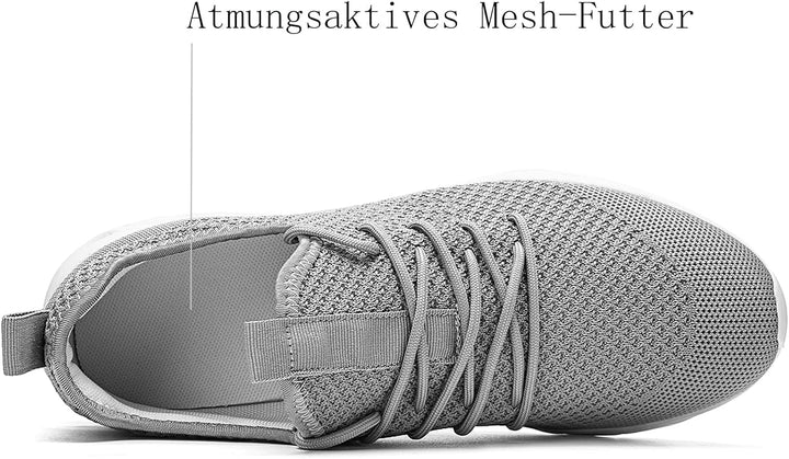 Herren Sneaker Walkingschuhe Atmungsaktiv Strassenlaufschuhe Leicht Freizeit Sportschuhe für Hallen