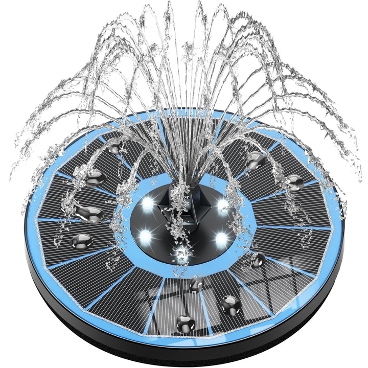 SZMP Solar Springbrunnen für aussen 100% Glas 2023 Upgraded,3.5W Solar Teichpumpe mit 8 Effekte Sola