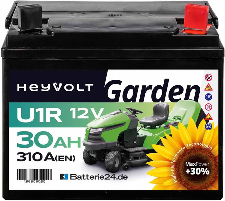 HeyVolt Garden U1R SLA Rasentraktorbatterie 30Ah 310A