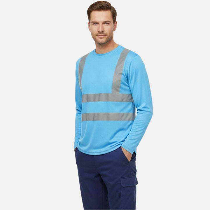 HYCOPROT Warnschutz T-Shirt Warnweste Reflektierend Warnweste Atmungsaktiv Leicht Kurzarmshirt Kurza