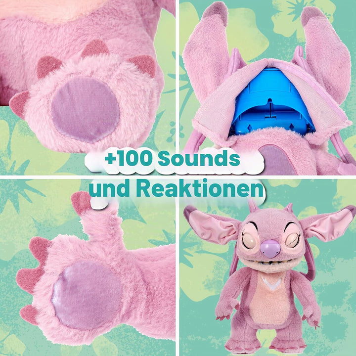 Disney Angel Puppetronic by Real FX, elektronisches Plüschtier, 45 cm, 100+ Kombinationen von Aktion