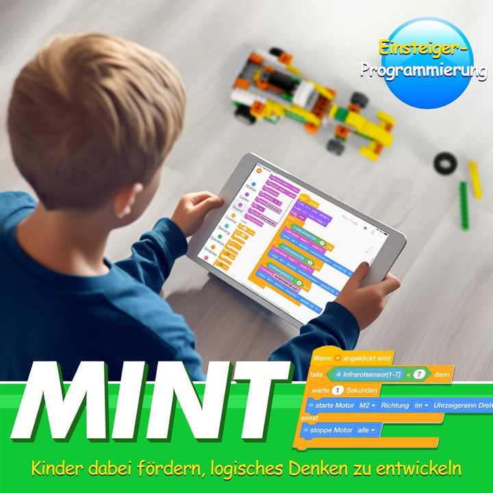 Robot Q, 20-in-1 Programmierbarer Spielzeug für Kinder, STEM Spielzeug zum Programmieren und Lernen