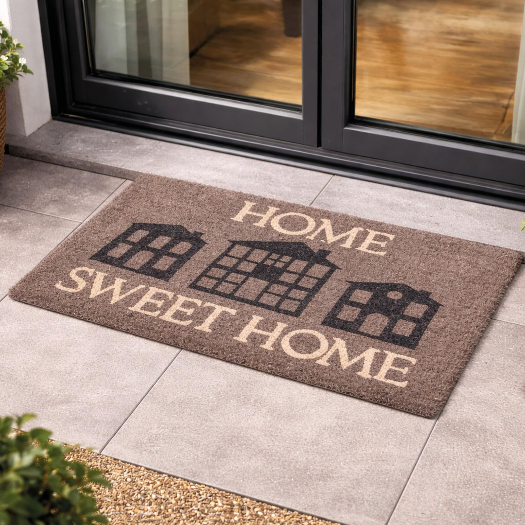 Carpido Fussmatte Kokos Home Sweet Home - Türmatte 40 x 60 cm (Rechteckig) - antibakterielle Eingang