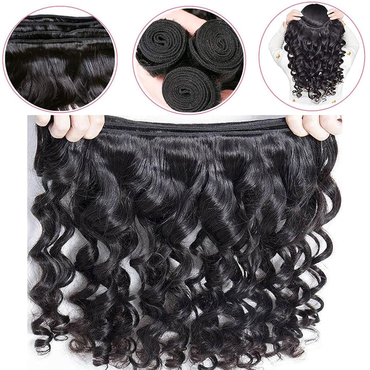 Loose Wave Bundles 18 Inch Loose Wave Human Hair Single Bundles Loose Wave Human Hair 1 Bundles 10A