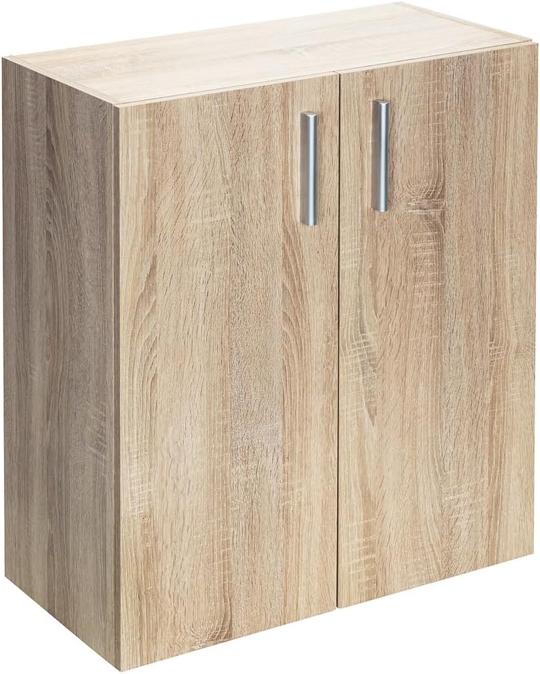 Casaria® Kommode mit 2 Türen 77x60x30cm Holz Modern höhenverstellbarer Einlegeboden Schlafzimmer Bür