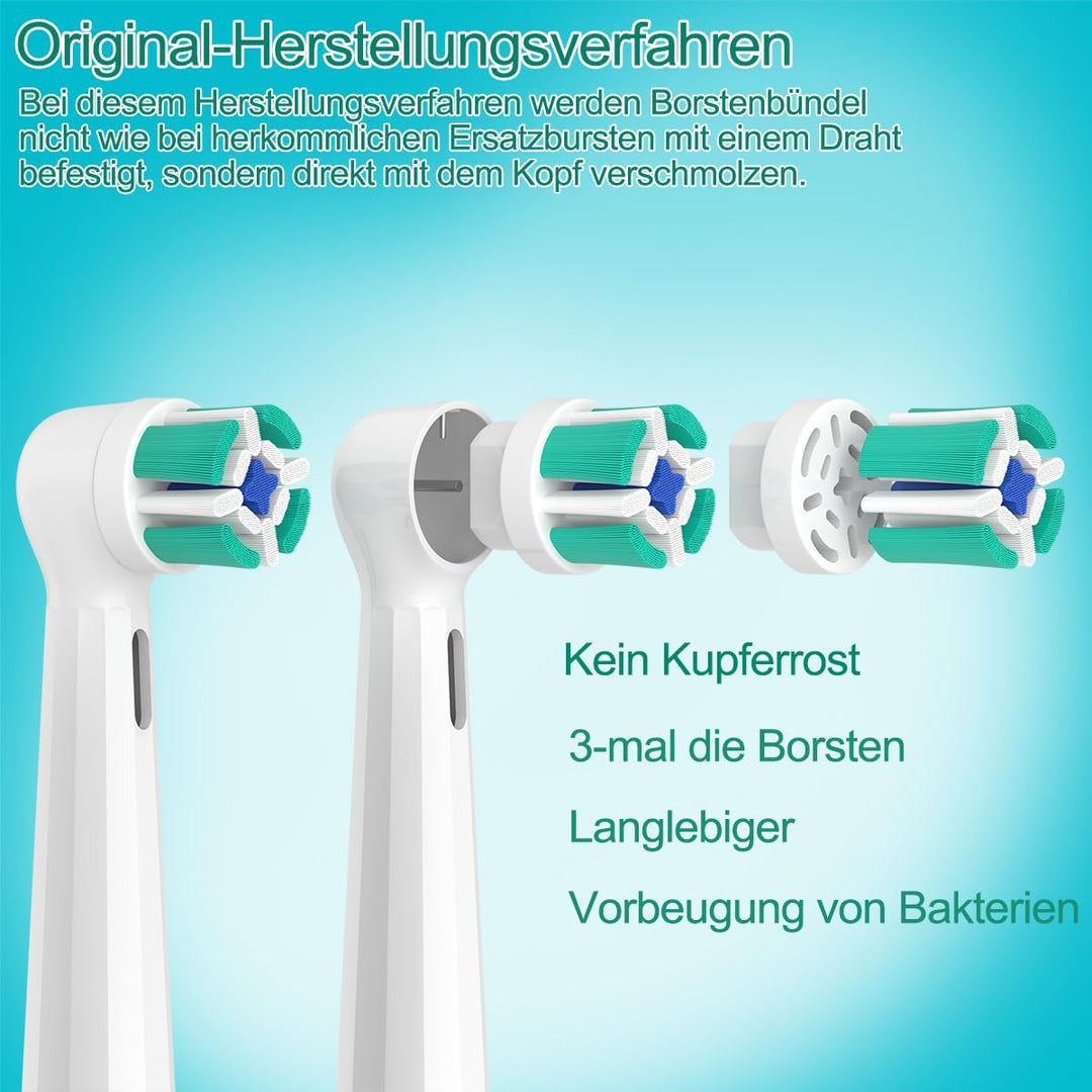 8er IO Sanfte Reinigung Aufsteckbürsten Kompatibel mit Oral B iO Elektrischen Zahnbürstea, Sensitiv