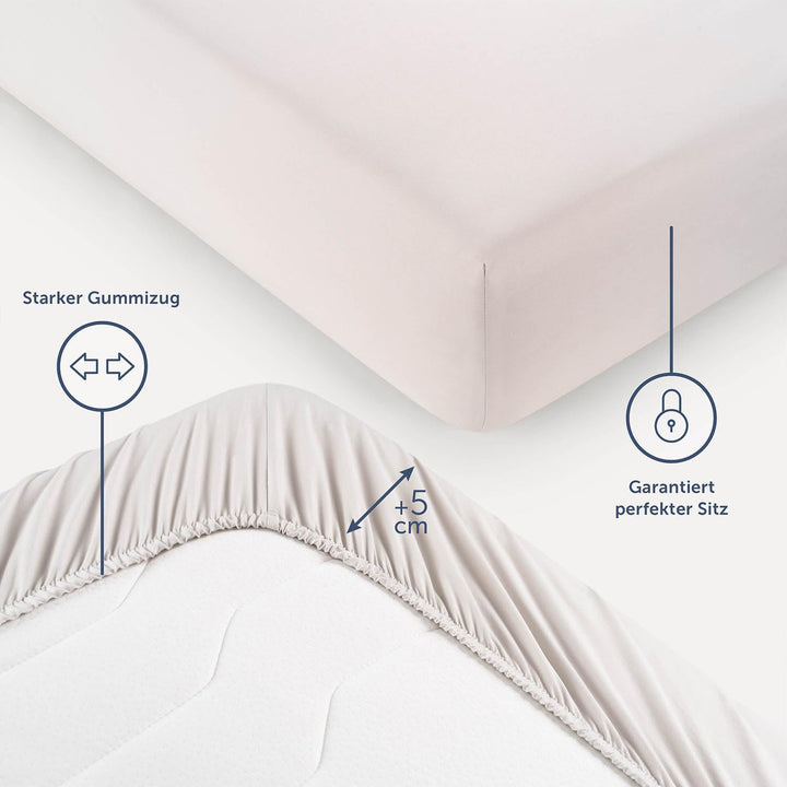 Blumtal® Spannbettlaken aus Microfaser -zertifiziertes 200x200 cm Bettlaken - Spannbetttuch/Leintuch