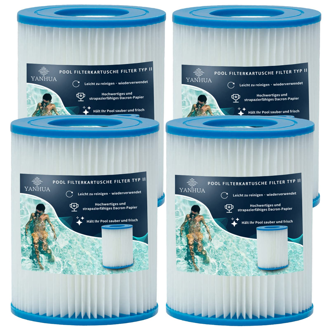 YANHUA Poolfilter Kartusche Typ II, Pool für Bestway Filter grösse 2, für Bestway 58383/58381/58093/