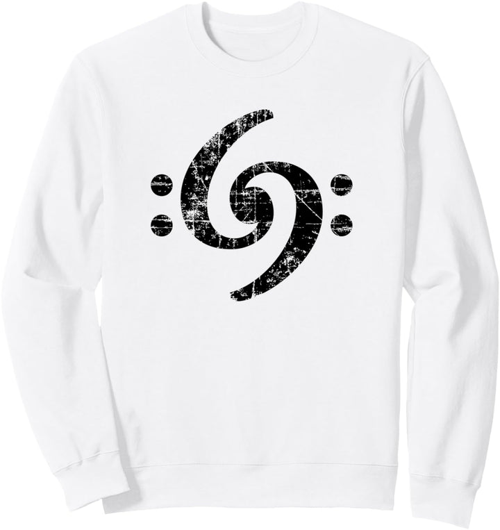 Bass Schlüssel 69 (Vintage Schwarz) Bassisten Sweatshirt