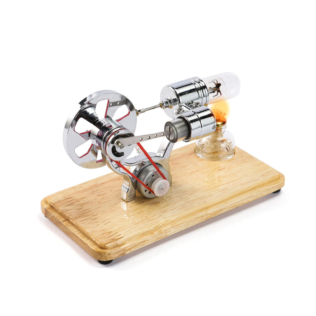 KKnoon Mini-Heissluft-Stirlingmotor-Motormodell Bunte LED-Stromgenerator Pädagogisches Wissenschafts