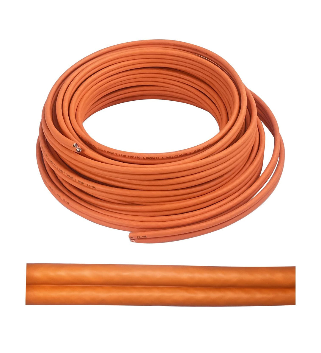 Helos Verlegekabel Duplex, Cat 7, S/FTP, PiMF, LSZH, orange, 500m Trommel
