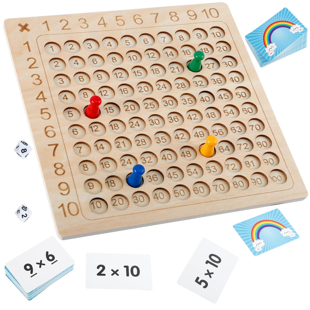Multiplikationsbrett,1x1 Lernen Spiel für Grundschüler,Montessori Multiplikationsbrett,Multiplikatio
