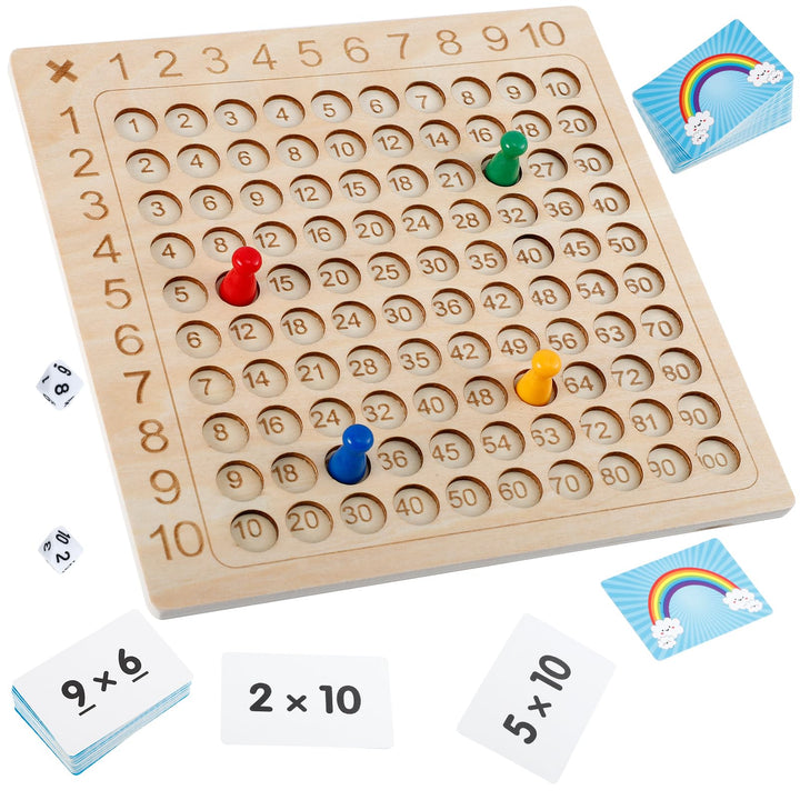 Multiplikationsbrett,1x1 Lernen Spiel für Grundschüler,Montessori Multiplikationsbrett,Multiplikatio