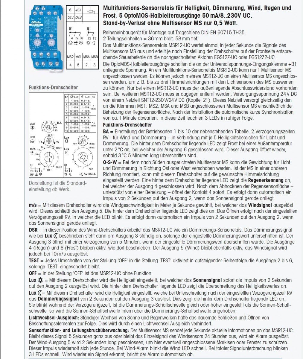 Eltako MSR12-UC Eingangsmodul Hutschiene