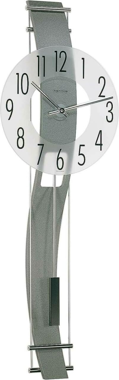 Hermle Uhrenmanufaktur Wanduhr, Holz, Grau, 80,5cm x 27cm x 11cm