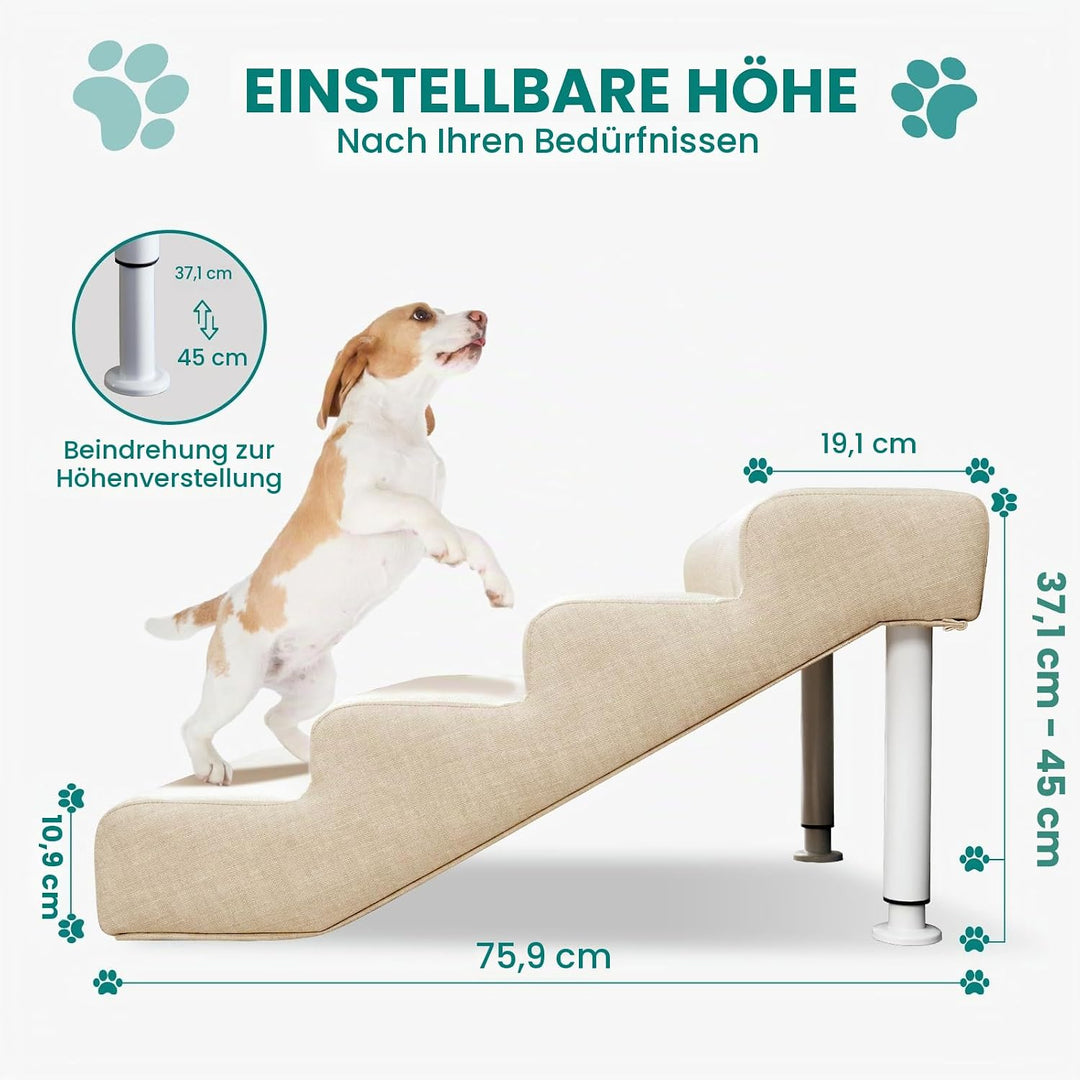 Hundetreppe rutschfeste Hunderampe Weiche Haustiertreppe Höhenverstellbar Mehrstufig wählbar Haustie