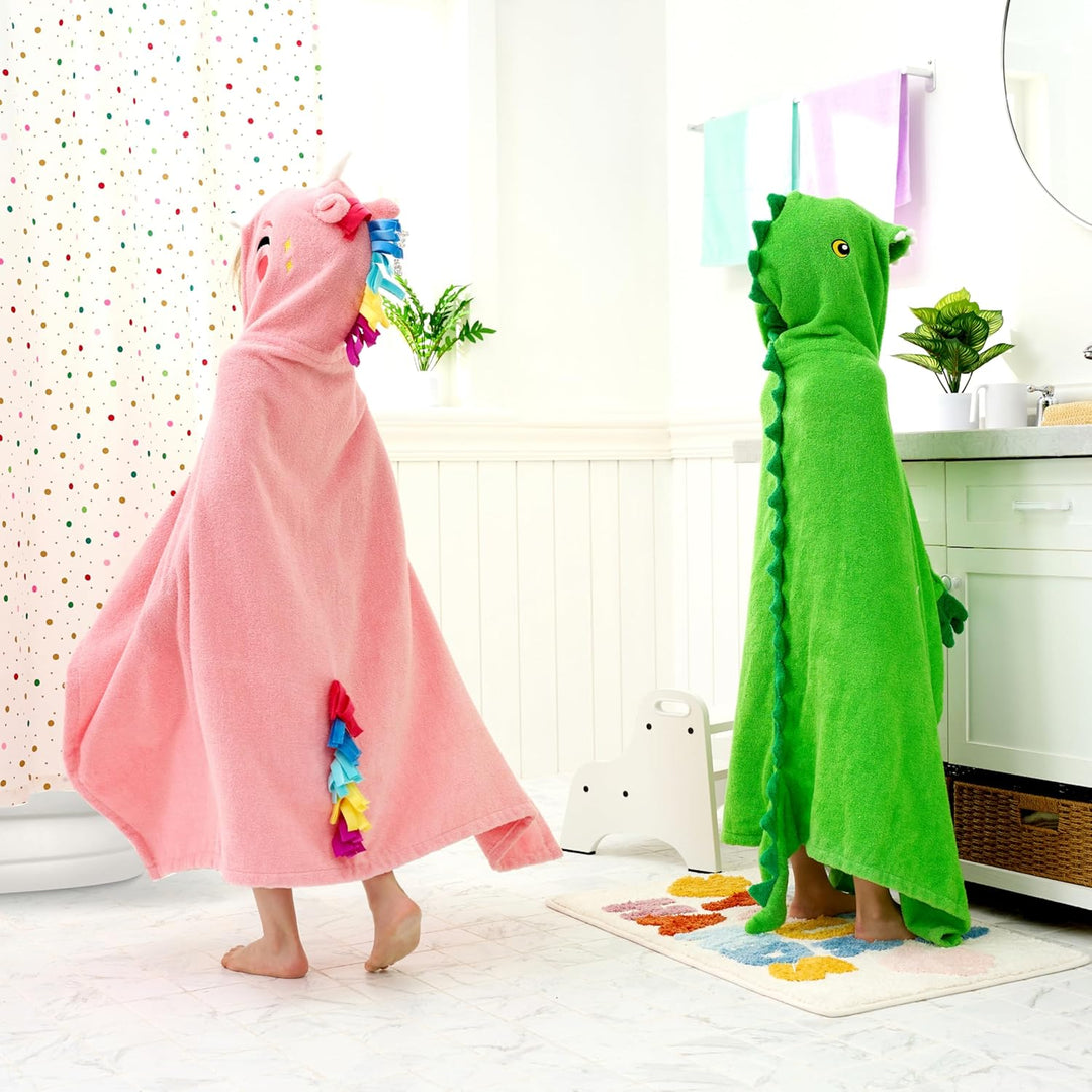 Joiedomi Dinosaur 127 x 77 cm Kapuzenhandtuch für Kinder - Weiches Baumwoll-Badetuch -für Kinder von