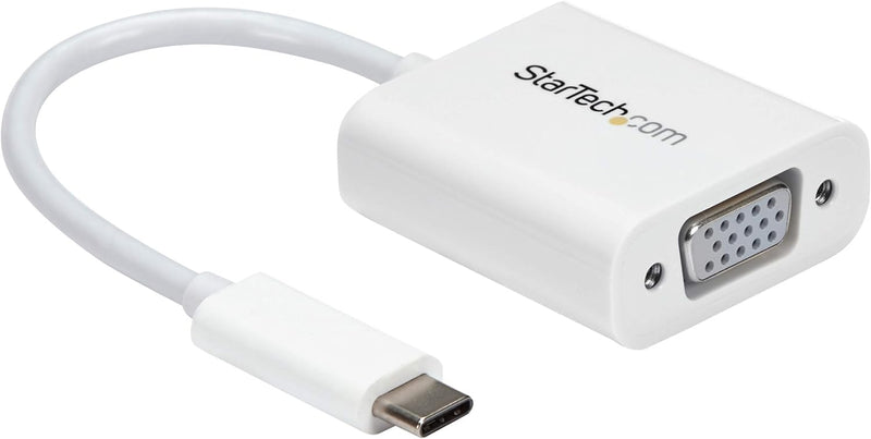 StarTech.com USB-C auf VGA Adapter - USB Typ-C zu VGA Video Konverter - Weiss VGA Weiss, VGA Weiss