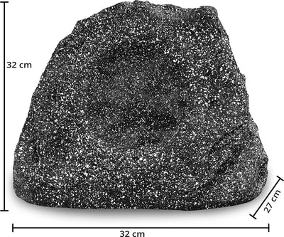 Pronomic SSP-660 GR Outdoor-Lautsprecher (Stein-Optik, 30 Watt, Schutzklasse IP56, 2-Wege-System) gr