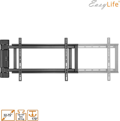 EasyLife TV Wandhalterung bis 170° elektrisch schwenkbar, VESA Wandhalterung bis 600x400 für LCD/OLE