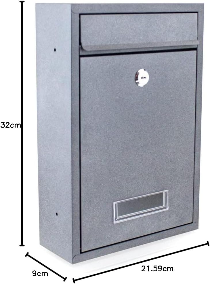 BITUXX® Kompakter Mini Briefkasten Wandbriefkasten Letterbox erweiterbar zur Briefkastenanlage (Anth