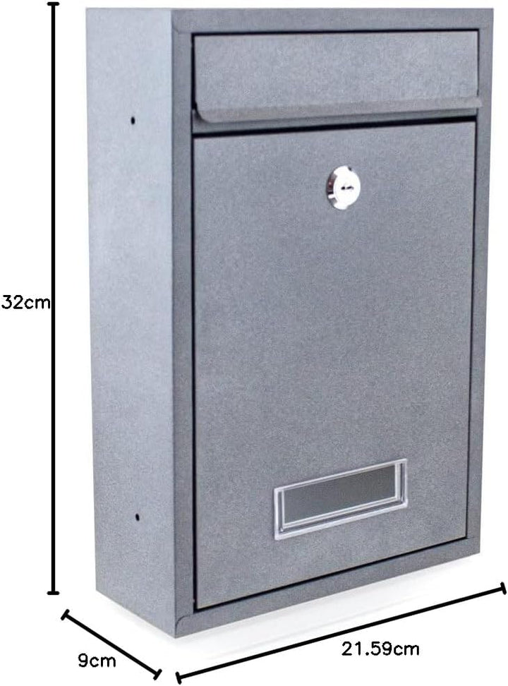 BITUXX® Kompakter Mini Briefkasten Wandbriefkasten Letterbox erweiterbar zur Briefkastenanlage (Anth