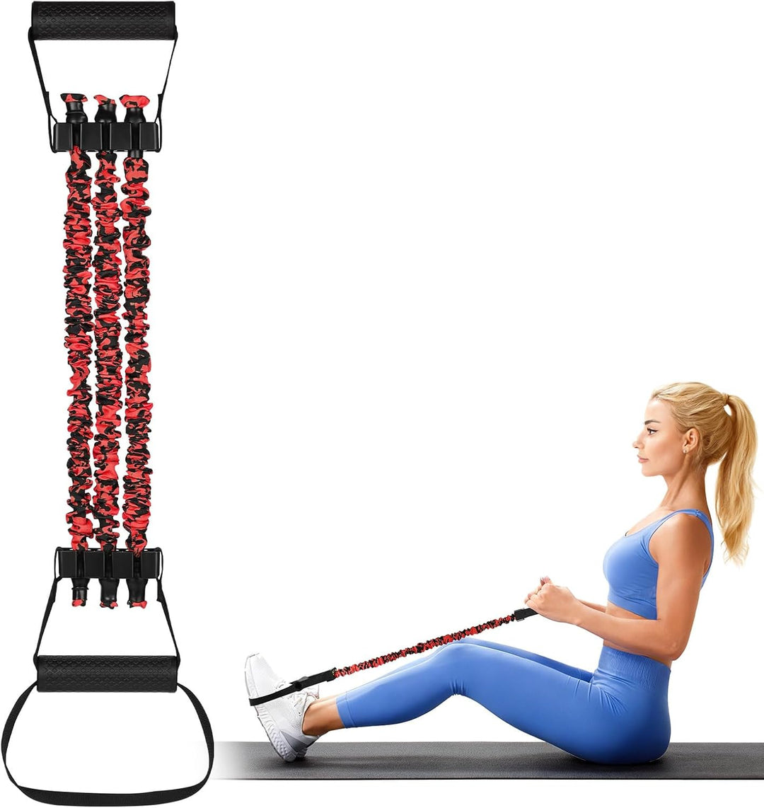 Flintronic Verstellbarer Chest Expander Fitness Widerstandsbänder mit 3 Strings o 5 Strings, Verstel