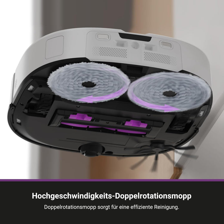 Eureka J15 Ultra Roboterstaubsauger mit Wischfunktion | 19.000 Pa Saugleistung | Automatische Mopphe