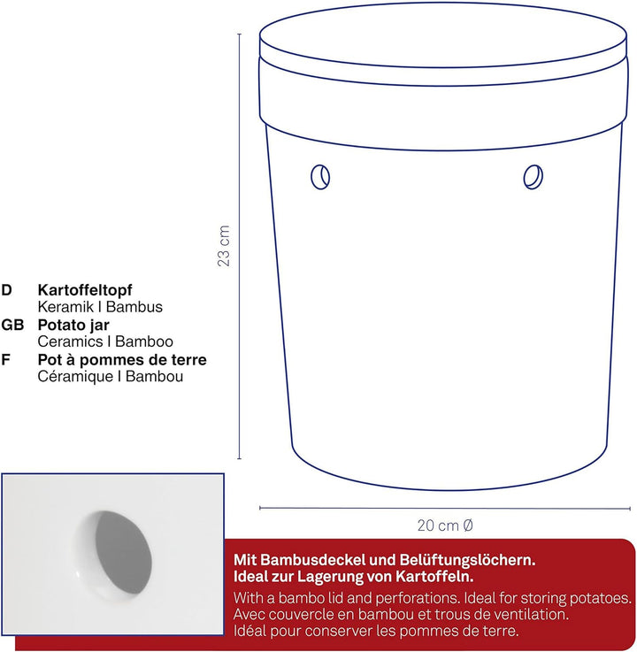 Kela Salena Keramik weiss 23,0cm 20,0cmØ,