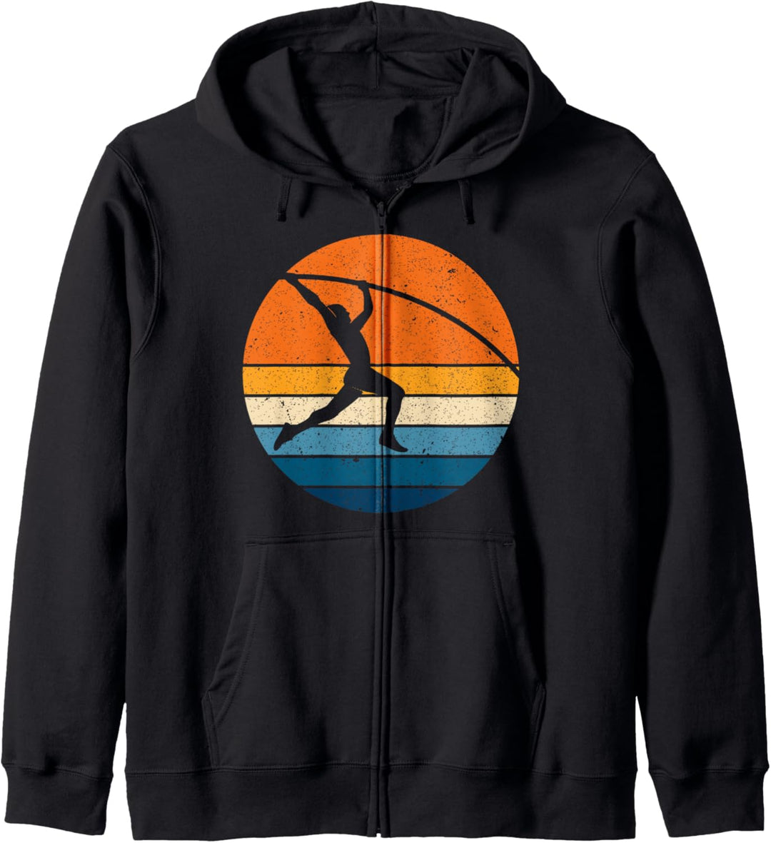 Leichtathletik Sport Retro Vintage Sonnenuntergang Kapuzenjacke