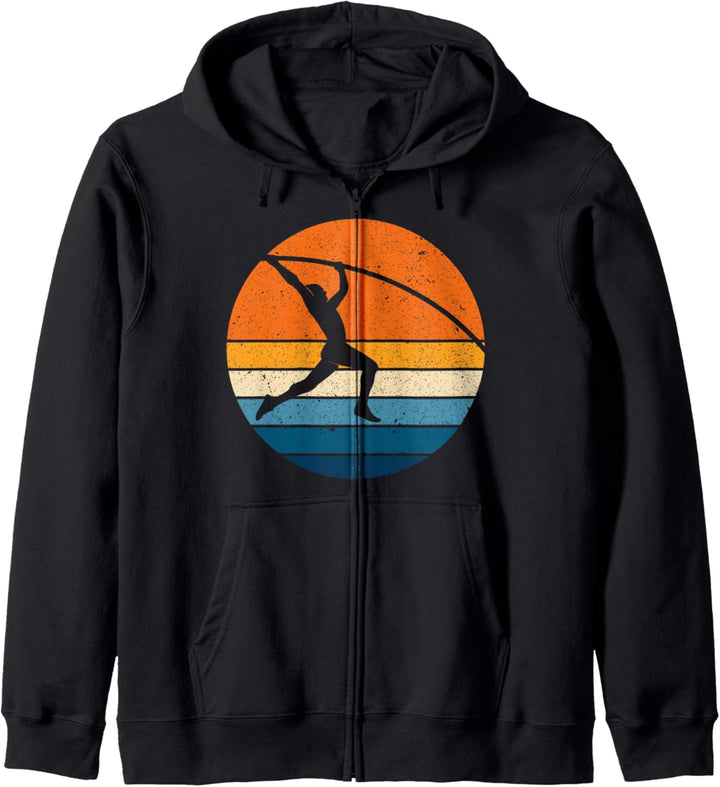 Leichtathletik Sport Retro Vintage Sonnenuntergang Kapuzenjacke