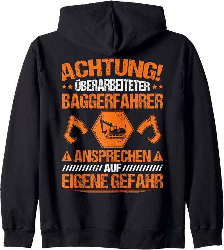 Baggerführer Bagger Überarbeiteter Baggerfahrer Kapuzenjacke