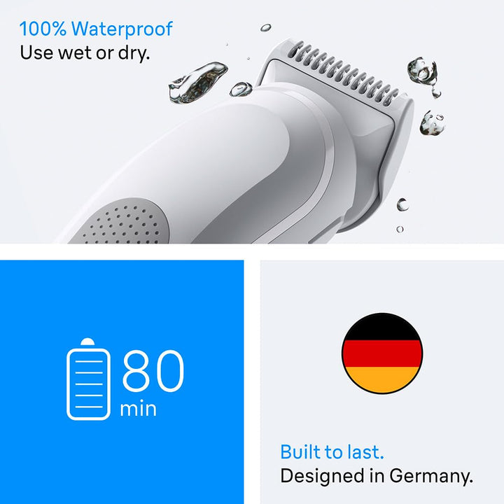 Braun Series 3 Körpertrimmer, +3 Pflegeutensilien, mit SkinGuard Technologie, 80 Minuten Aktionszeit