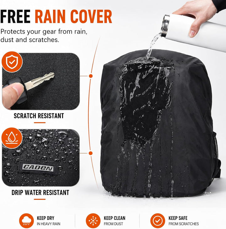 CADeN Professional Trolley Large Camera Backpack Bag for DSLR/SLR Mirrorless Camera Waterproof, Came
