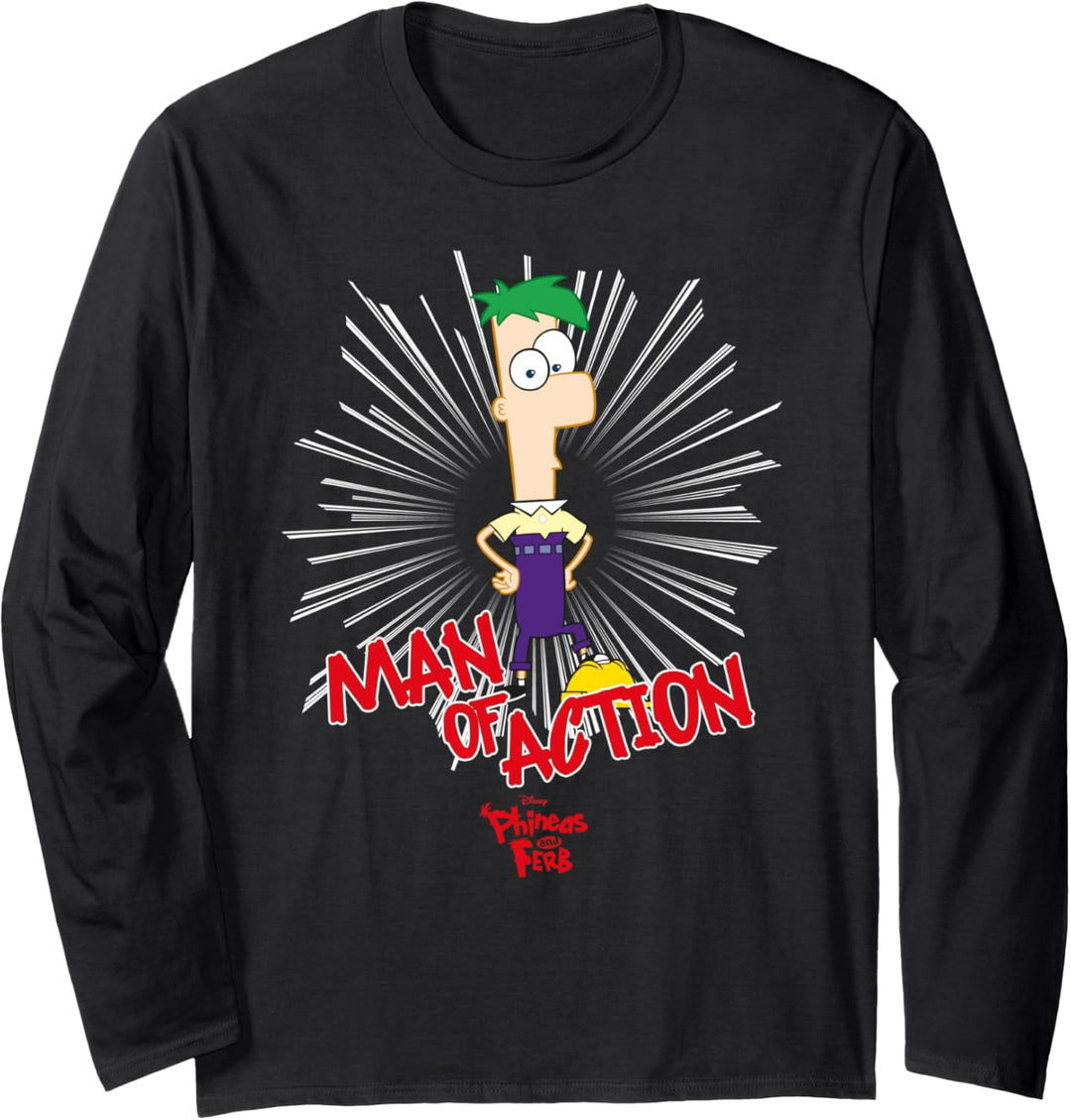 Disney Phineas und Ferb Man Of Action Ferb Langarmshirt