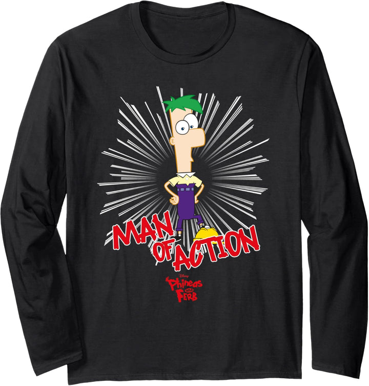Disney Phineas und Ferb Man Of Action Ferb Langarmshirt
