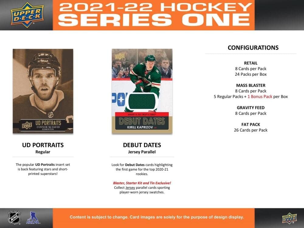 Upper Deck 2021/22 Series 1 Hockey Retail 24-Pack Box NHL